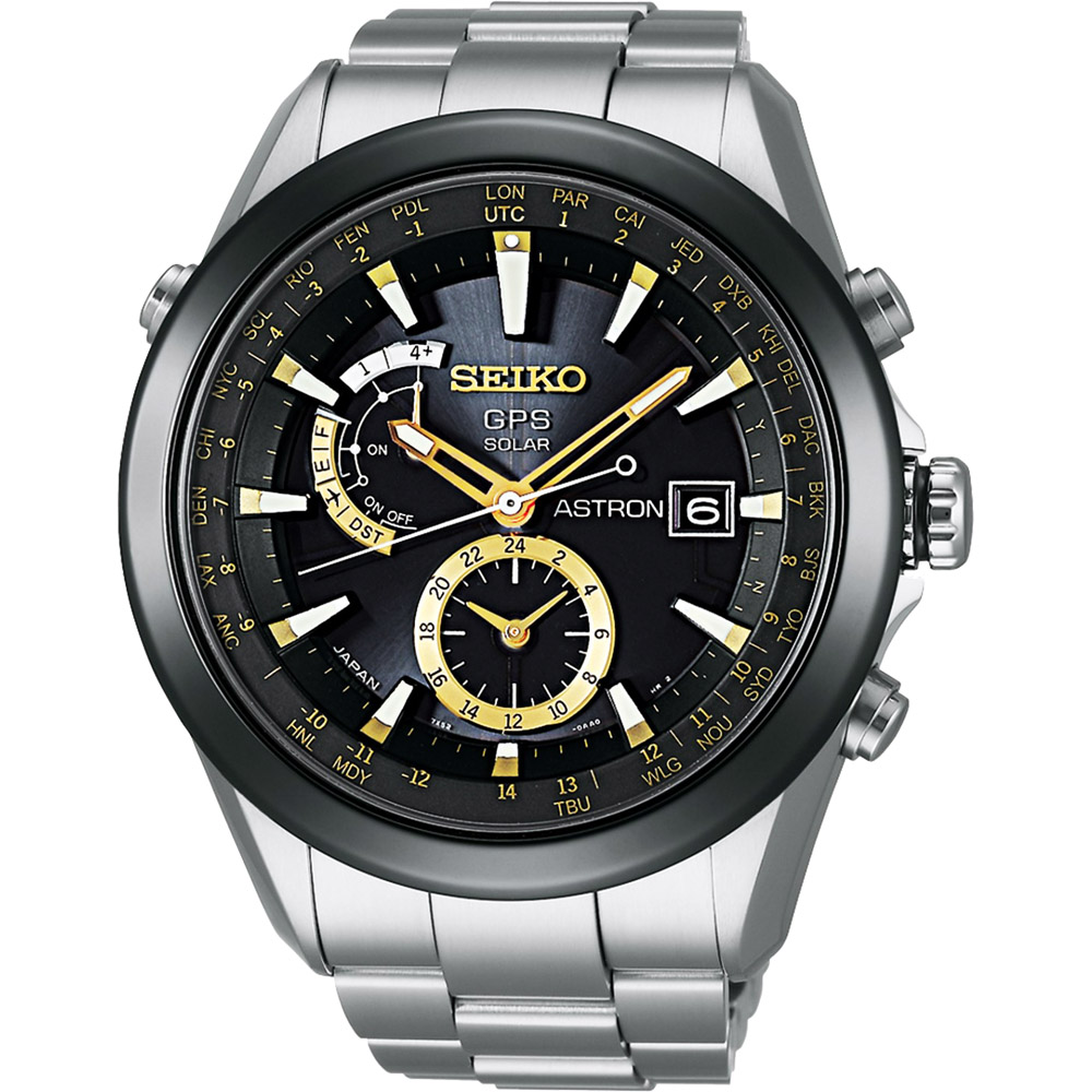 SEIKO ASTRON GPS 太陽能白【鈦】電波腕錶SAST005G-黑/47mm