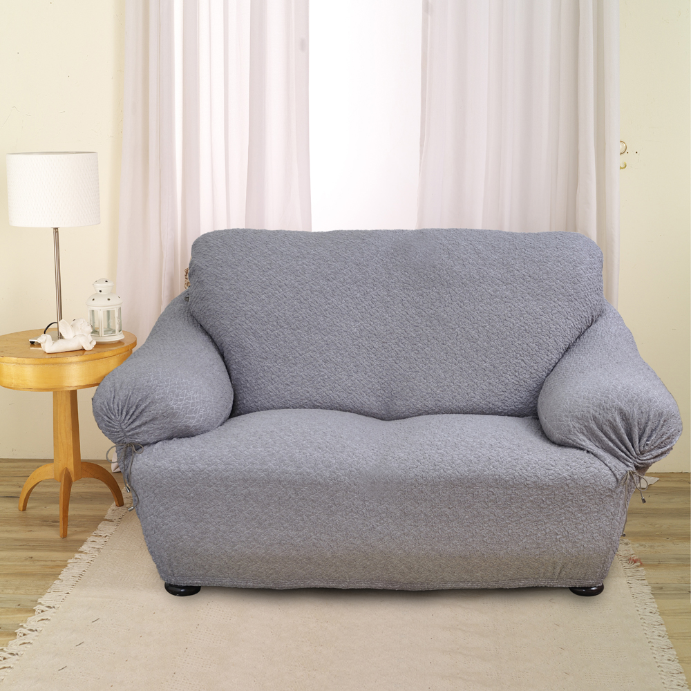 格藍家飾-費雪彈性二人沙發便利套灰