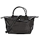 LONGCHAMP Le Pliage Cuir 小羊皮短把折疊小型水餃包(小/黑) product thumbnail 1