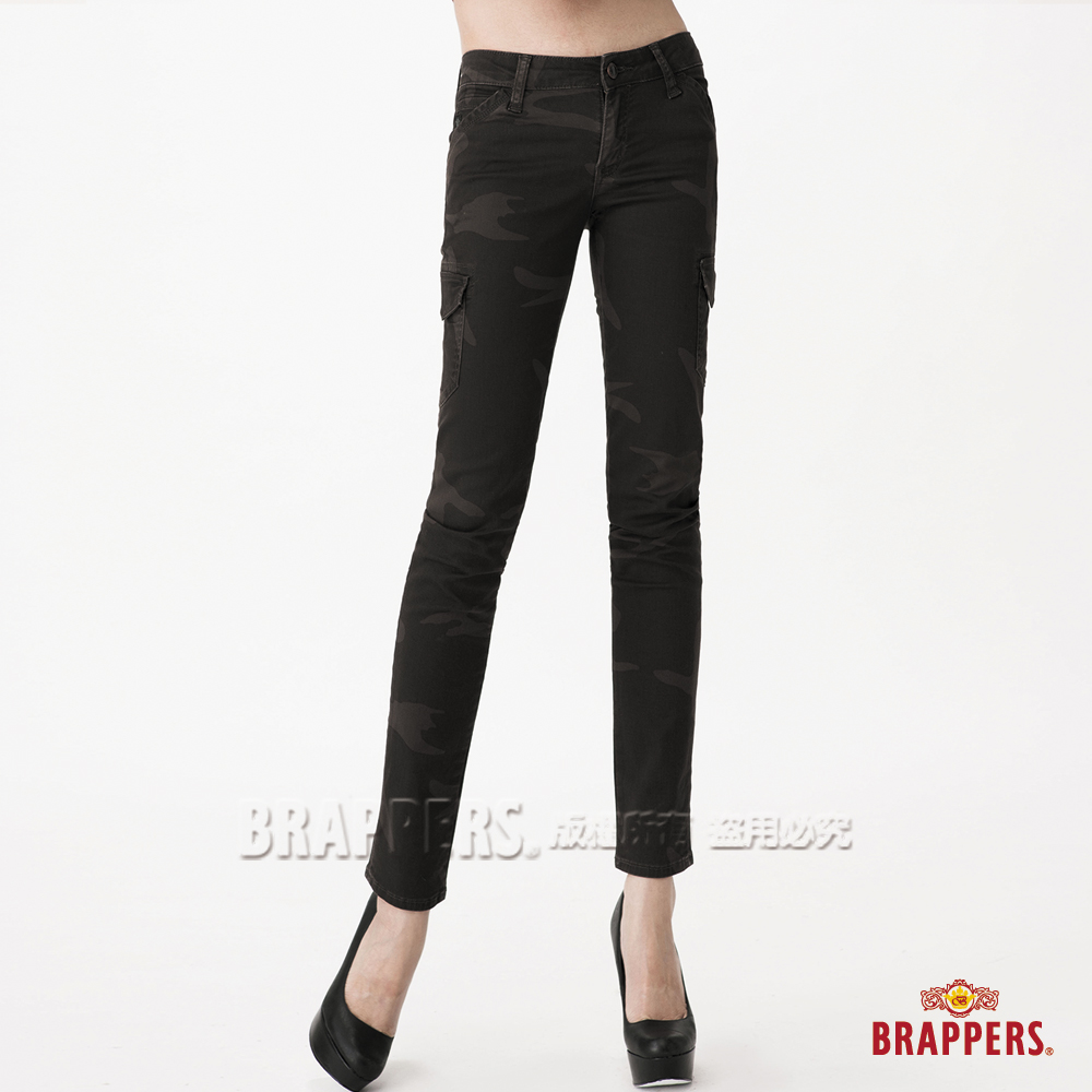 BRAPPERS 女款 Boy Friend Jeans系列-女用彈性直統褲-深迷彩