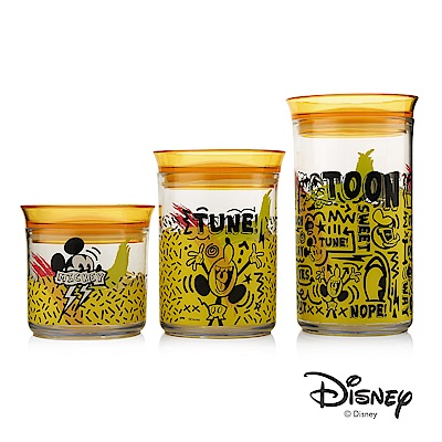 迪士尼Disney 米奇繽紛塗鴉AS密封罐三件組400ml+720ml+1L(8H)