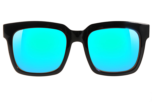 Go-Getter太陽眼鏡 個性方框/黑銀-水銀藍#GS4008 09