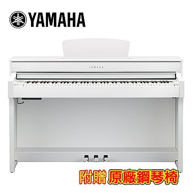 YAMAHA CLP-635 WH 88鍵標準數位電鋼琴 典雅白色款