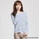 GIORDANO 女裝簡約棉質圓領棉TEE-51 藍/白條紋色 product thumbnail 1