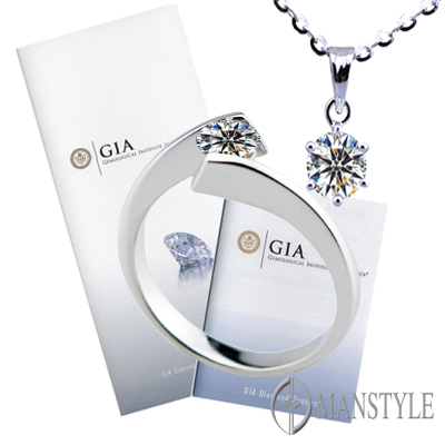 GIA-MANSTYLE 0.31ct D-VS1 八心八箭裸鑽