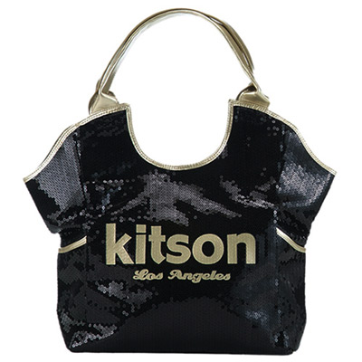 【kitson】 雙色亮片托特包 BLACK / GOLD