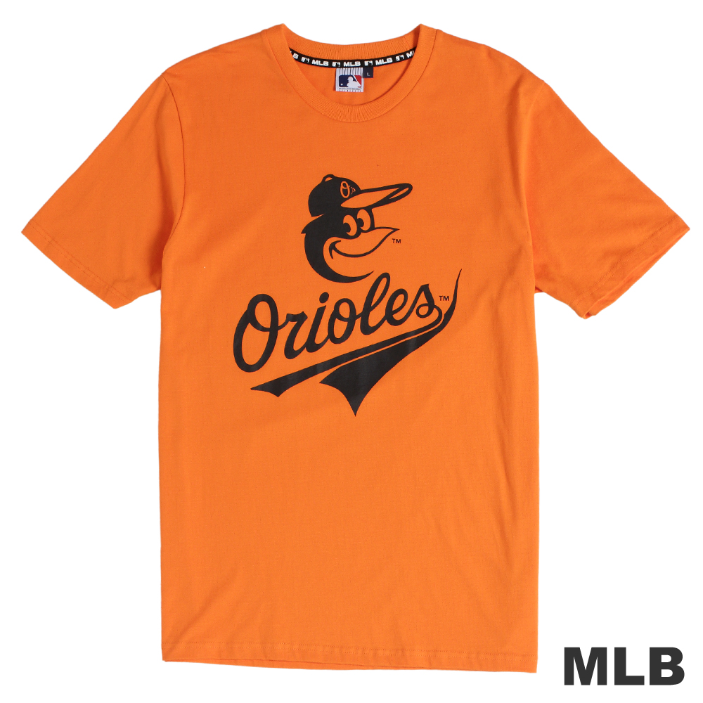 MLB-巴爾的摩金鶯隊運動印花T恤-桔(男)