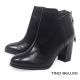 Tino Bellini 靴口不規則結構高跟短靴_ 黑 product thumbnail 1