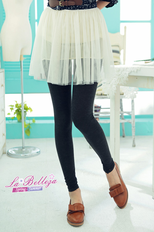 【La Belleza】素面砰砰夢幻雪紡雙層短紗裙 (共三色)