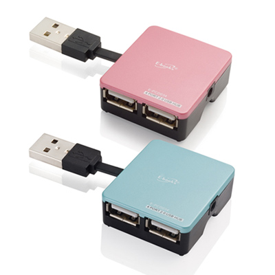 E-books H6 彩色方塊四孔USB-Hub 集線器