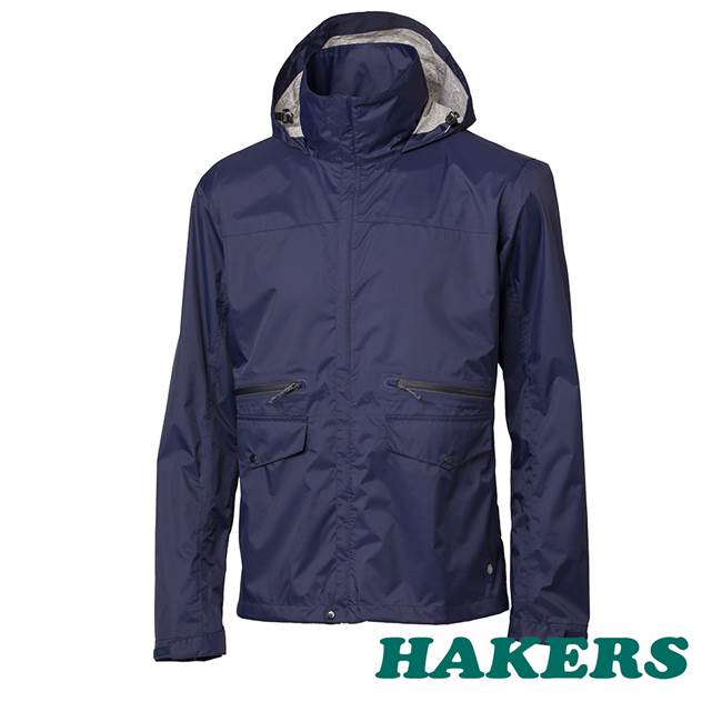 【HAKERS 哈克士】男-Explore 超輕量2.5L背包式防水外套-暮光藍