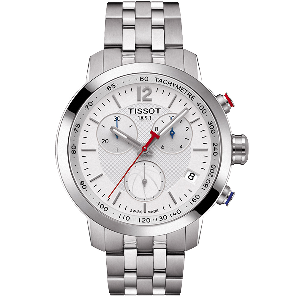 TISSOT PRC200 NBA特別版計時運動錶(T0554171101)-銀/42mm