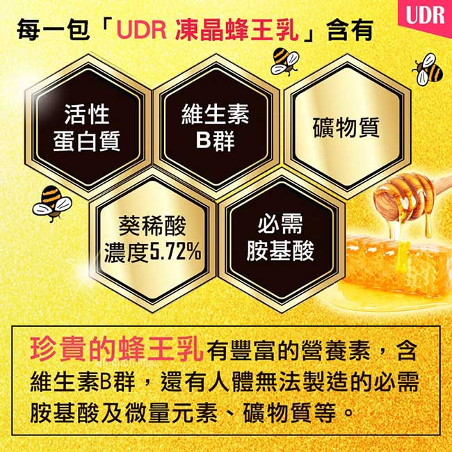 UDR專利凍晶蜂王乳舒眠膠原x1盒 (30包/盒)