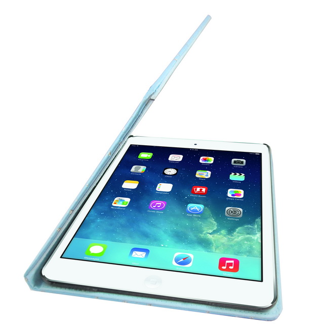 L61宮廷花支架iPad Air平板皮套&螢幕保護貼組