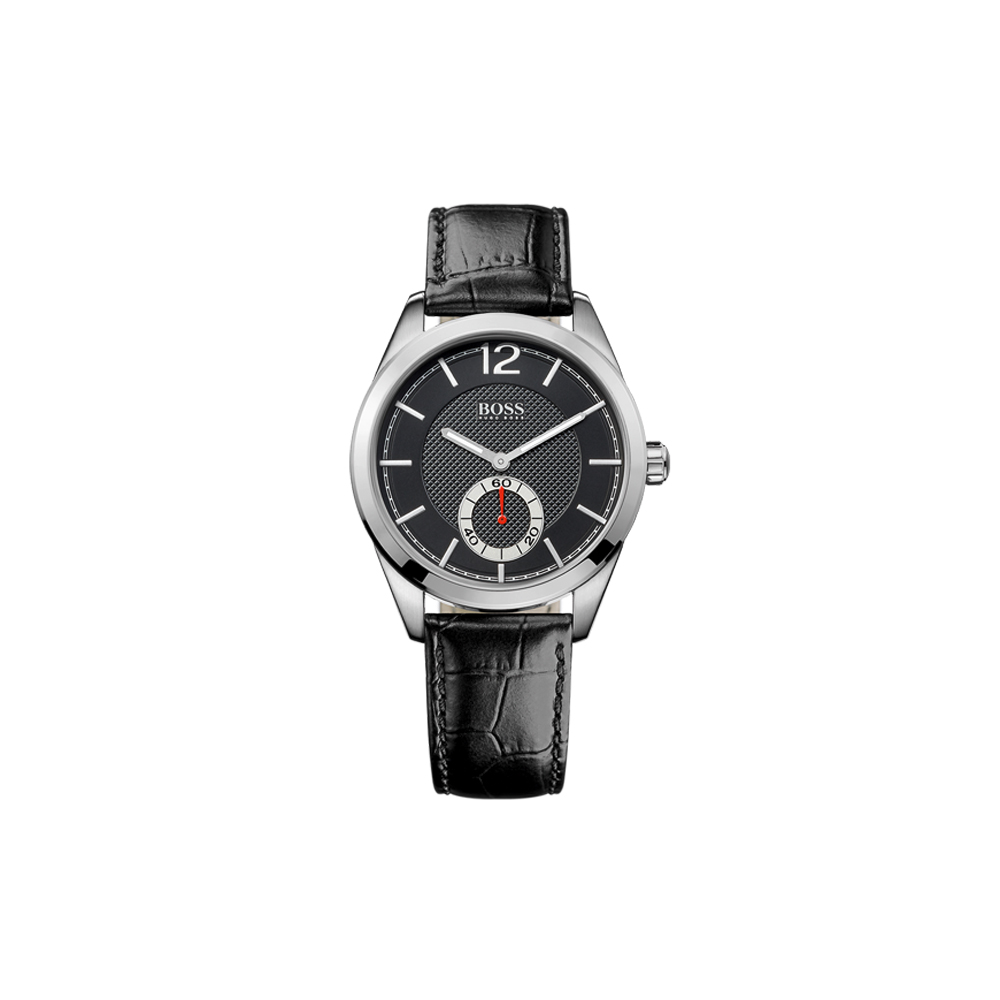 Hugo Boss 德式時尚獨立小秒針腕錶-黑/40mm
