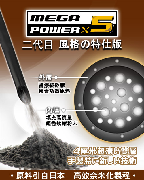 ＆MORE愛迪莫-MEGA POWER第Ⅱ代4厘米超濃雙層3倍鍺鈦項鍊-特仕版