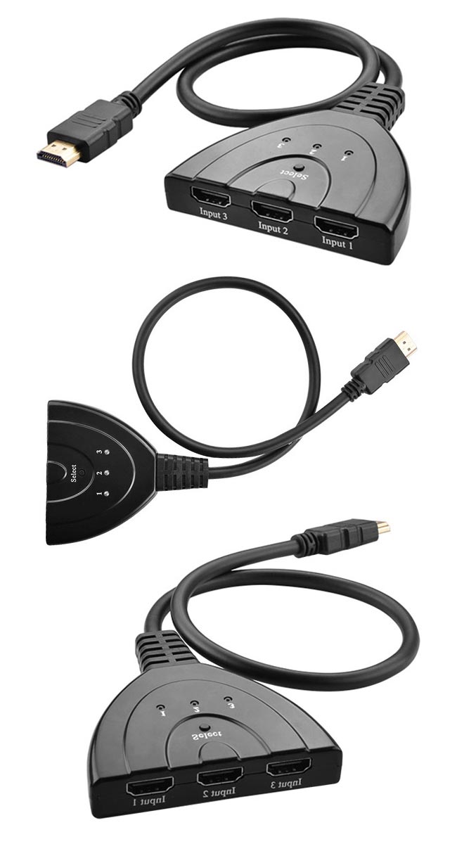 【SHOWHAN】HDMI 一對三分接器 HDMI 三進一出切換器