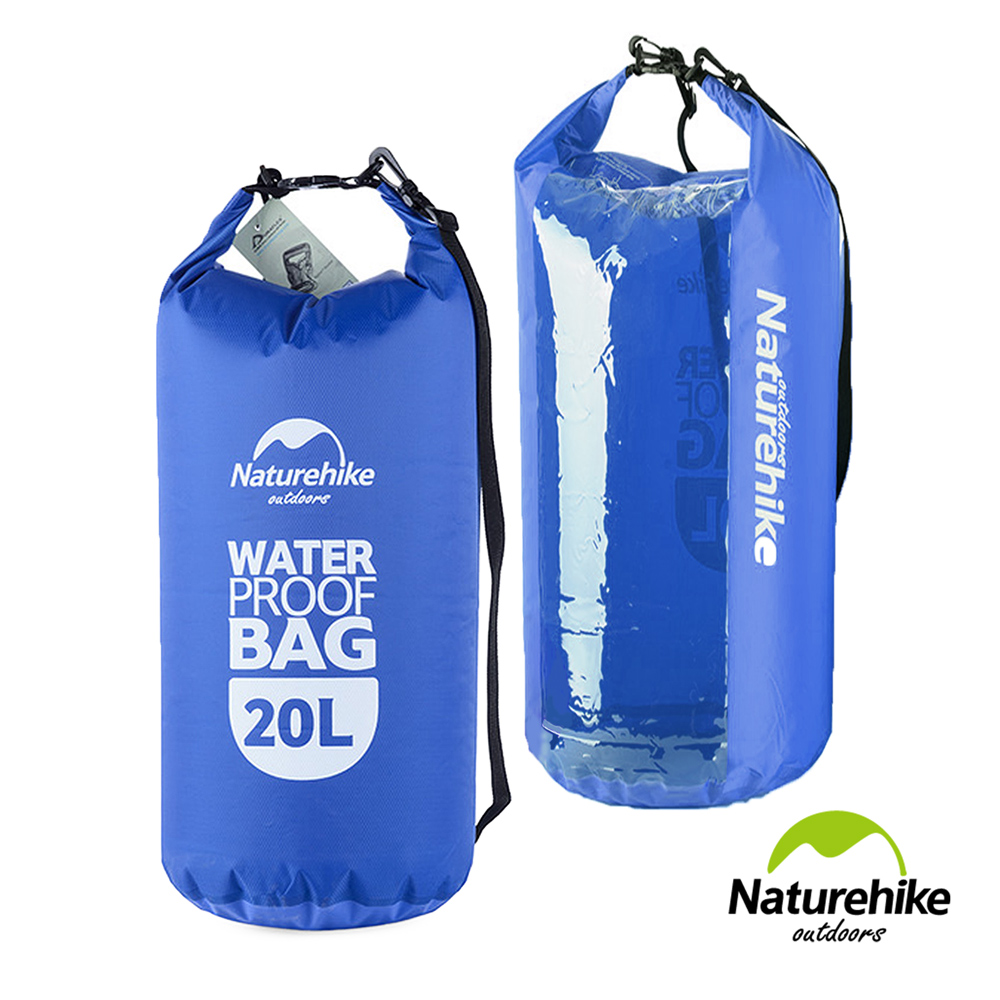 Naturehike 戶外輕量可透視密封防水袋 收納袋 20L 藍色
