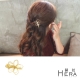 Hera 赫拉 鏤空線條花朵邊夾/髮夾/鴨嘴夾(金色) product thumbnail 1