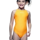 聖手牌 橘黃素面小選手連身式專業泳裝 product thumbnail 1