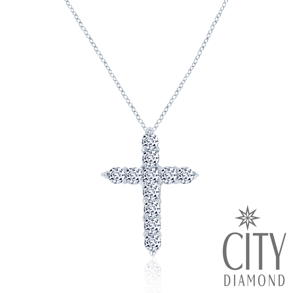 City Diamond【東京Yuki系列】十字架鑽石項鍊