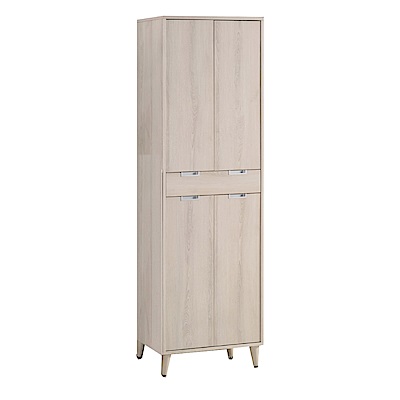 品家居 爾莉特2尺木紋四門單抽高鞋櫃-60x40x192.5cm免組