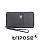 tripose 輕休閒牛皮拉鍊長夾 深灰 product thumbnail 1