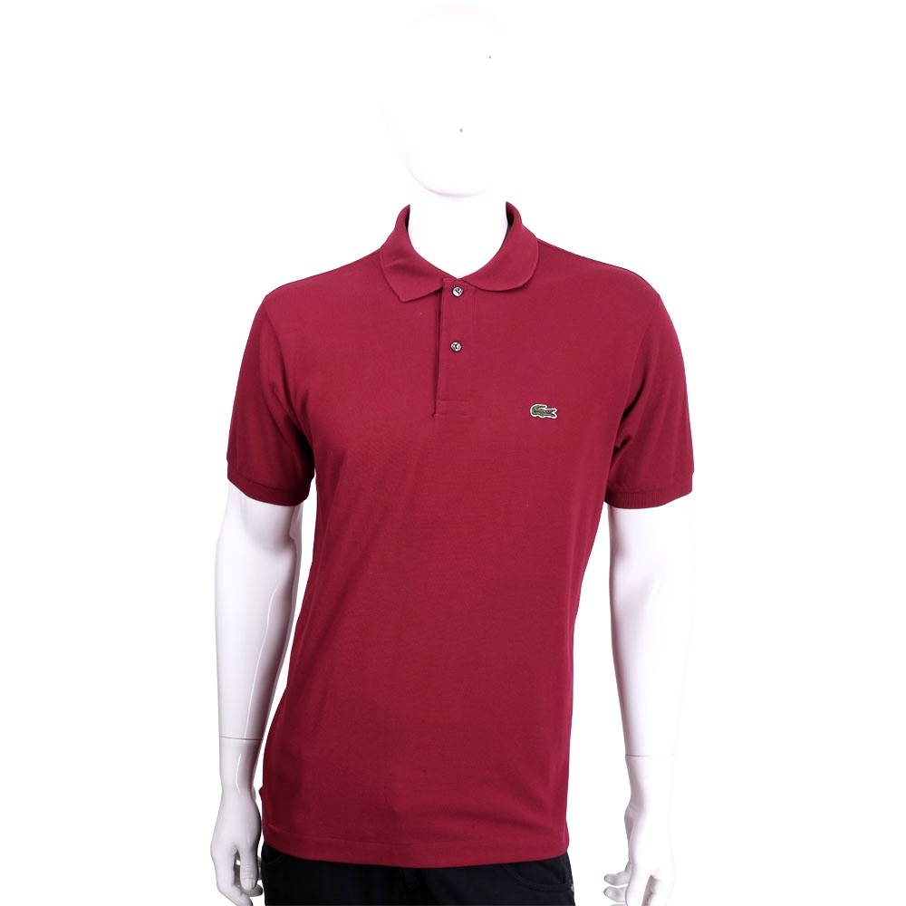 LACOSTE Classic Fit 紅色短袖棉質POLO衫(男款)