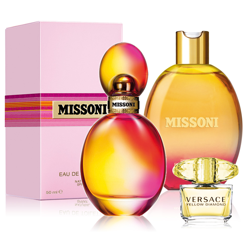 MISSONI 日出之水女性淡香水50ml (贈同款沐浴乳250ml+黃鑽淡香水小香5m