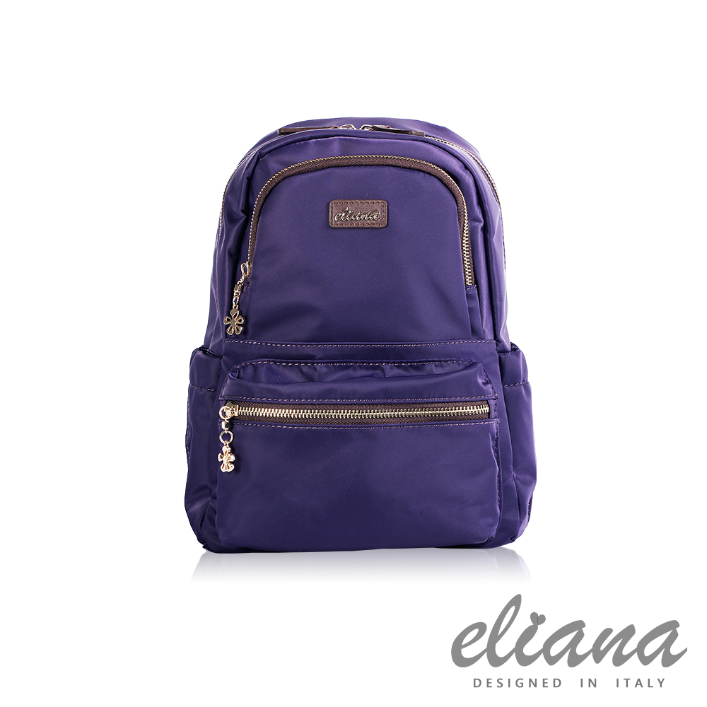 eliana - Gina系列輕量雙口袋後背包 - 優雅紫