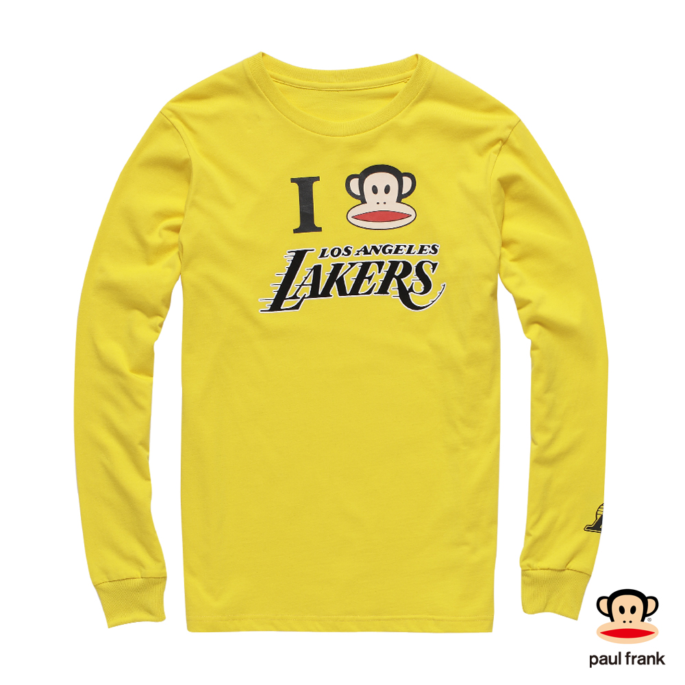 PAUL FRANK x NBA-洛杉磯湖人隊&Julius聯名款長袖T恤-黃色(男)