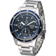 SEIKO 決戰終點線競速腕錶-黑x藍框/42mm product thumbnail 1