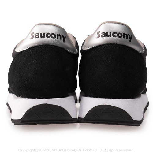 (男) 美國 SAUCONY 經典時尚休閒輕量慢跑球鞋-黑銀