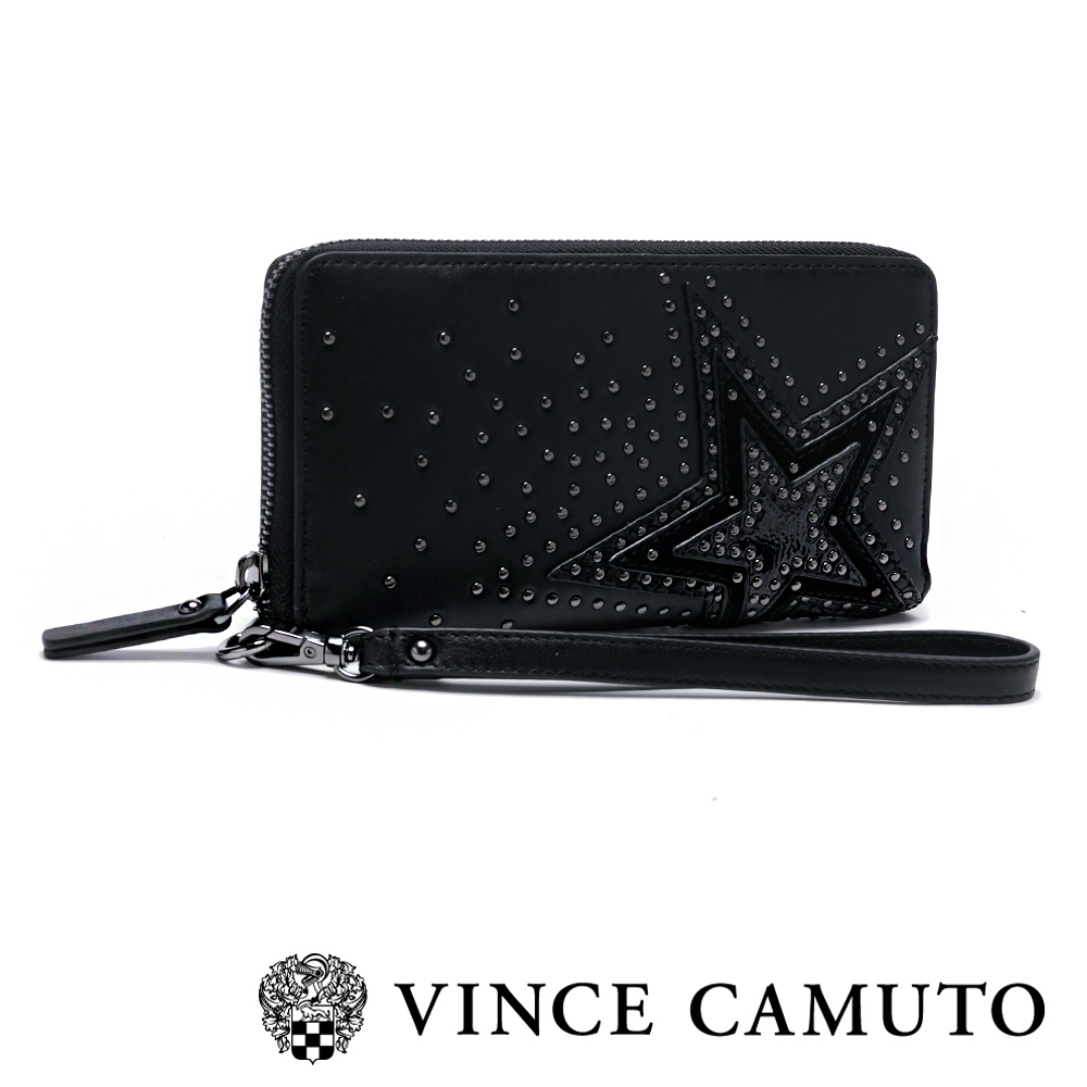 Vince Camuto 圓鉚釘漸層星星長夾-黑色