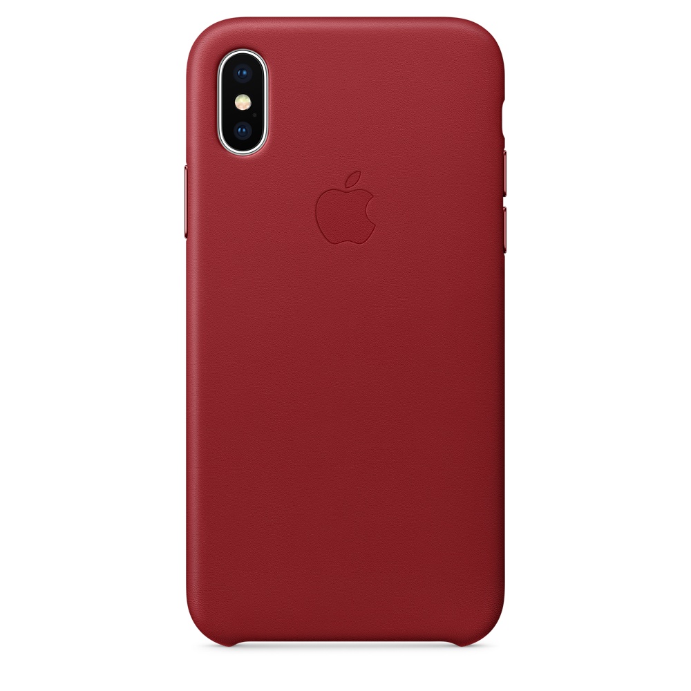 【Apple原廠公司貨】iPhone X 皮革保護殼 - (PRODUCT)RED