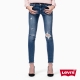 Levis 女款 711 中腰緊身窄管牛仔長褲 亞洲版型 刷破水洗 product thumbnail 1