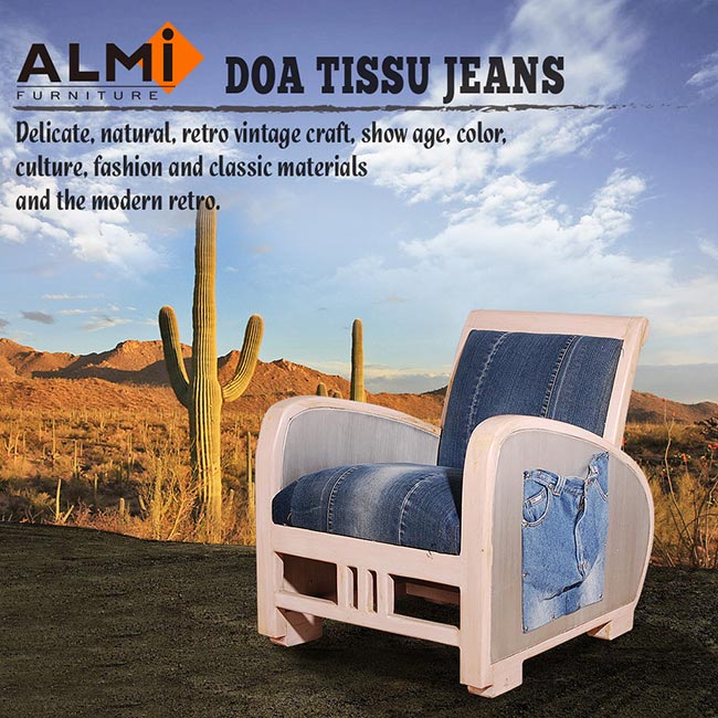 ALMI DOA JEANS TISSU JEANS單人扶手沙發椅