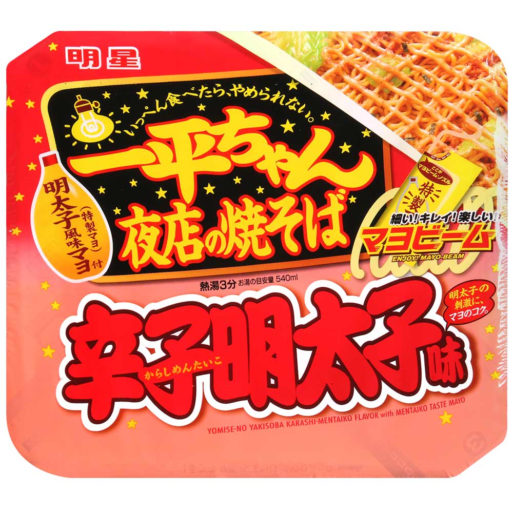 明星食品 一平夜店炒麵-辛子明太子味(126g)