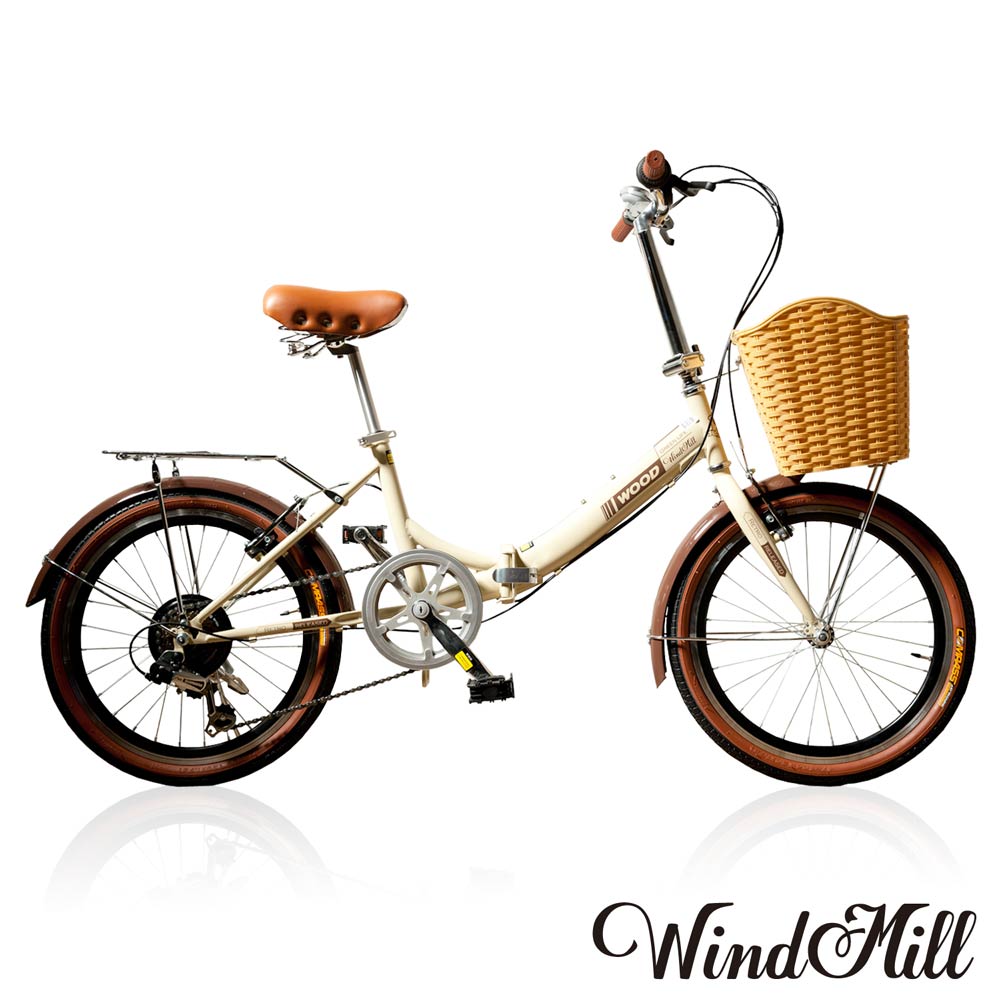 WindMill 20吋6速SHIMANO復古折疊車_WOOD