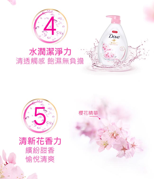 DOVE 多芬 櫻花香氛沐浴乳 1000ML