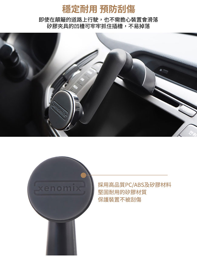 Xenomix 西諾米斯 CD與出風口車用插槽磁吸架