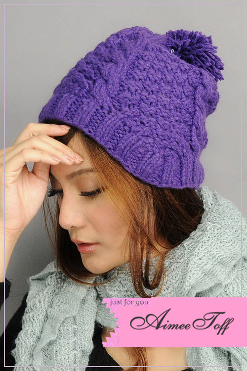 Aimee Toff 繽紛飛行注目款造型毛帽(紫)
