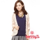 betty’s貝蒂思　配色線條針織罩衫(乳卡其) product thumbnail 1