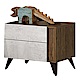 品家居 肯泰1.8尺木紋雙色二抽床頭櫃-54x42x46cm免組 product thumbnail 1