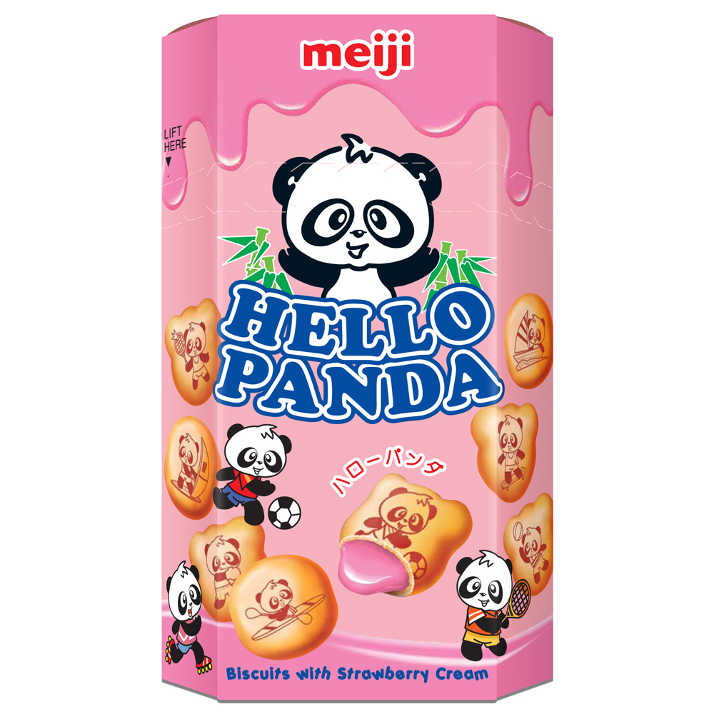 明治 HELLO PANDA貓熊草莓夾心餅乾(50g)
