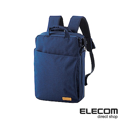 ELECOM 帆布3WAY薄型後背包OF01-藍