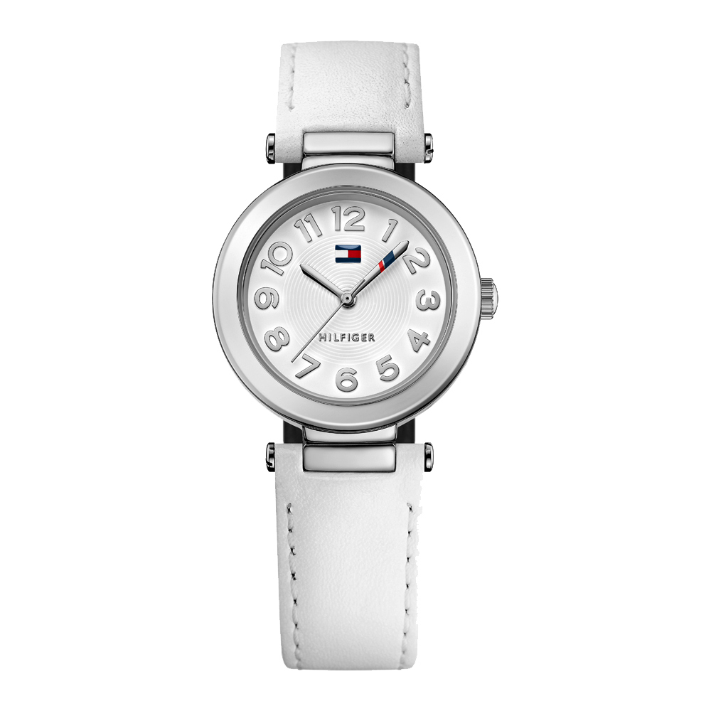 TOMMY HILFIGER 優雅可翻轉系列雙色腕錶-白x黑/32mm