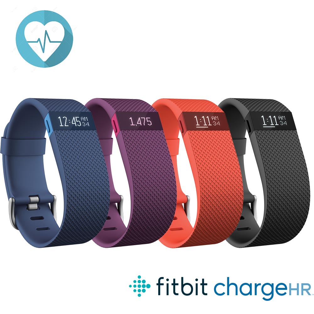 Fitbit Charge HR 無線心率監測專業運動手環 (藍/紫/粉/黑 四色)