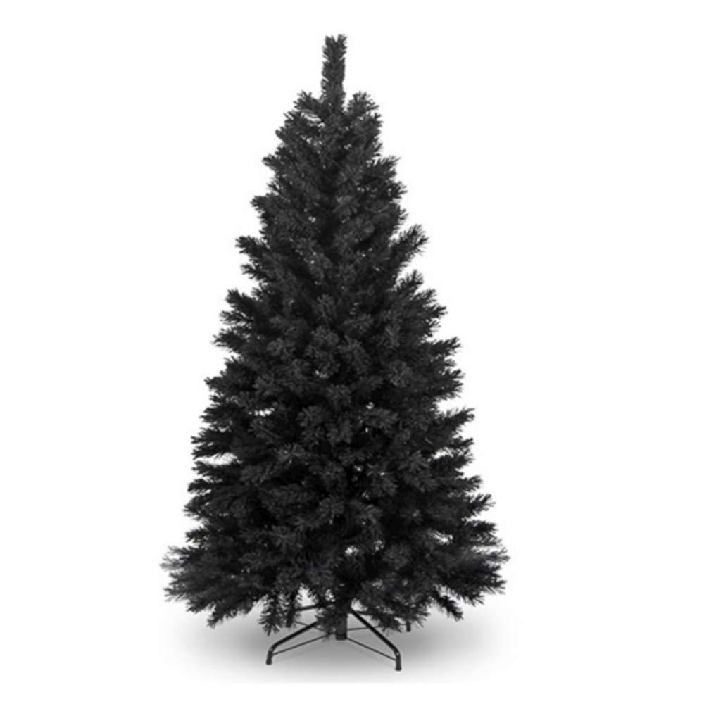 摩達客 台製6尺(180cm)豪華版黑色聖誕樹-裸樹