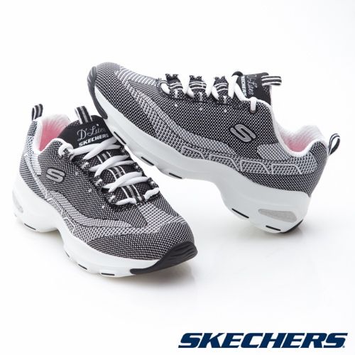 SKECHERS (女) 運動系列 D LITE ULTRA - 12283BKW